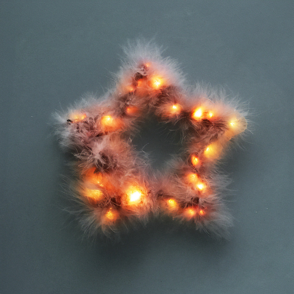 LED Feather Star - Pink