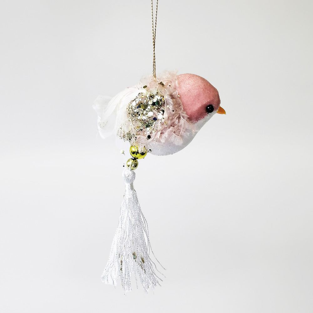 Pink Bird On String - Xmas Decor