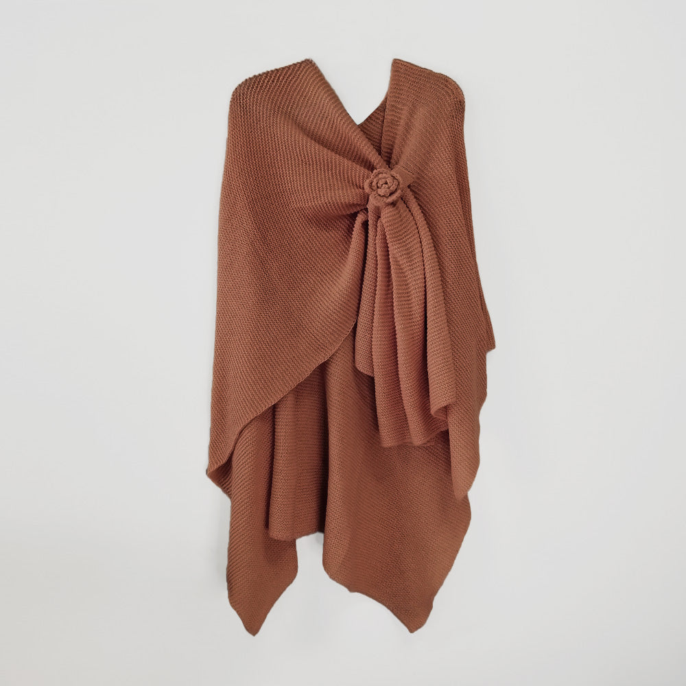 Wrap With Crochet Flower