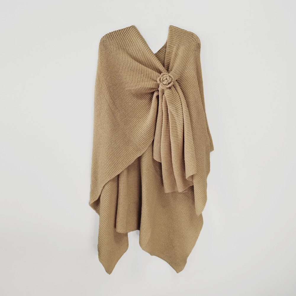 Wrap With Crochet Flower