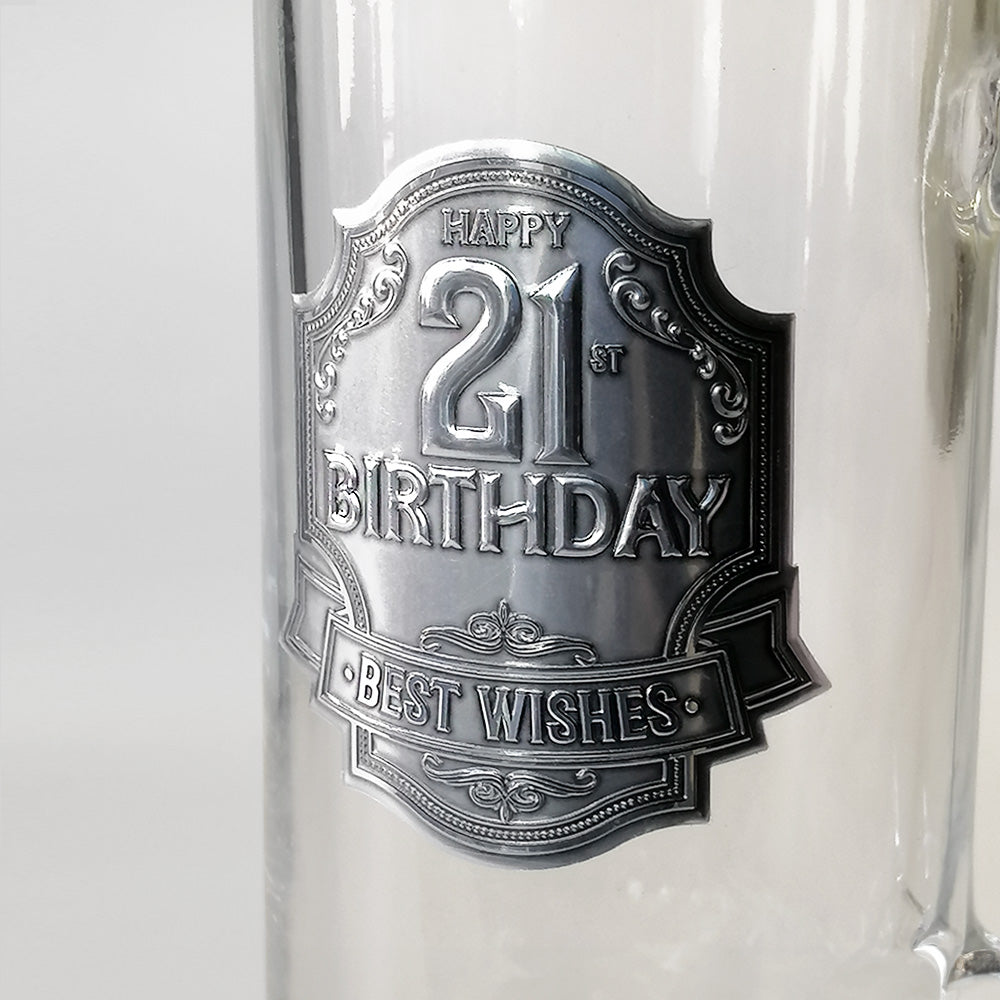 Badged 21st Birthday Stein