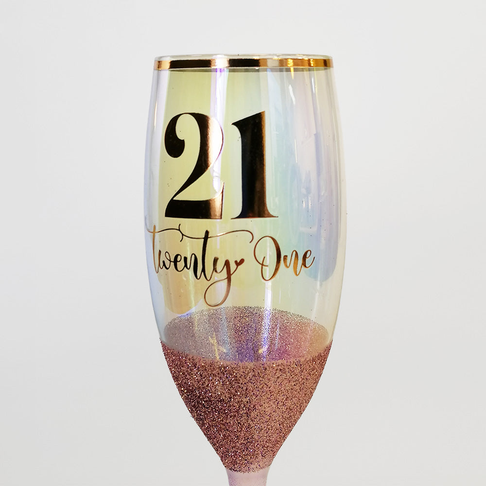21st Champagne & Shot Glass Set