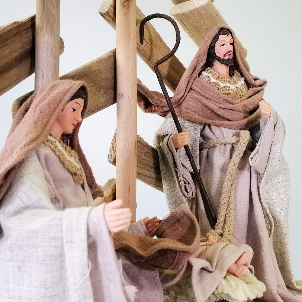 Nativity Scene - 3PC Rustic