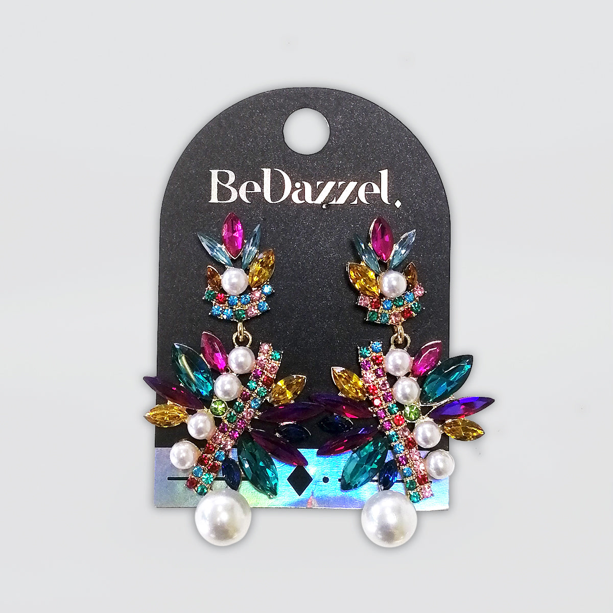 Bedazzel 'Diamante Band Multicoloured' Earrings