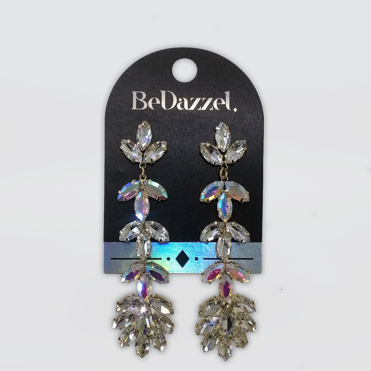 Bedazzel 'Long Crystal Iridescent' Earrings