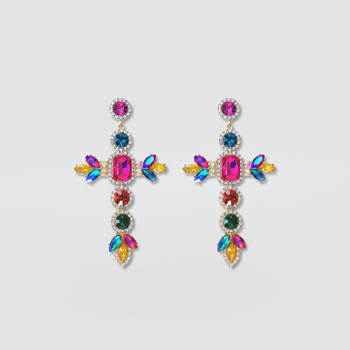 Bedazzel 'Crystal Cross' Earrings