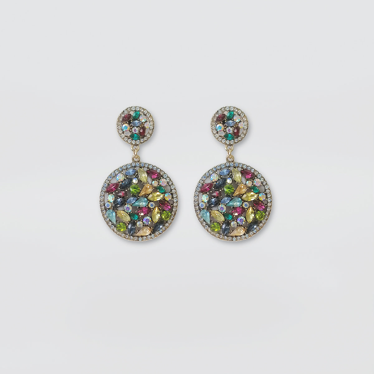 Bedazzel 'Two Hoop Diamante' Earrings