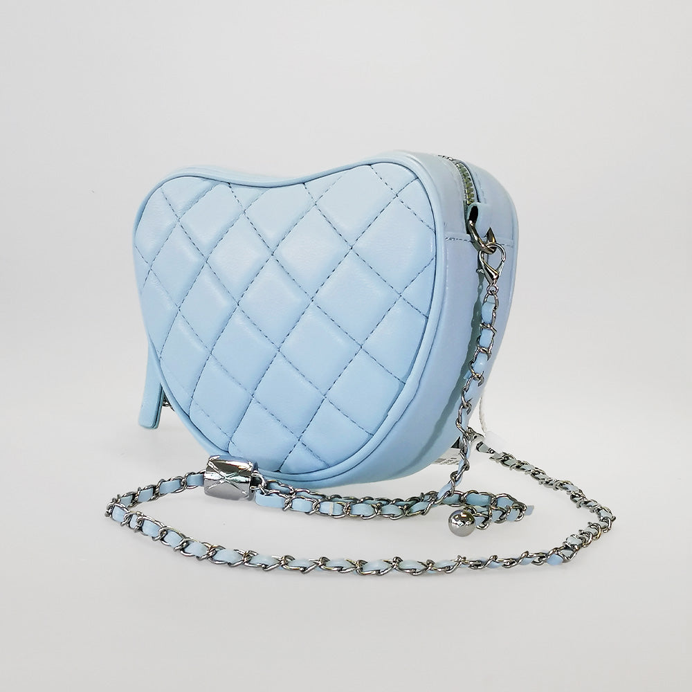 Heart Shaped 'Quilted' Shoulder Purses