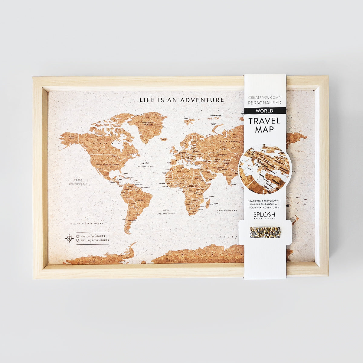 Cork Pin Travel World Map