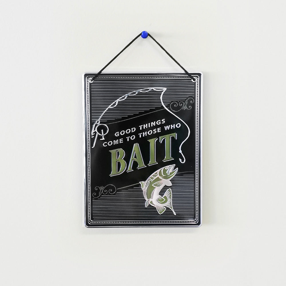 Bait' Metal Man Cave Sign