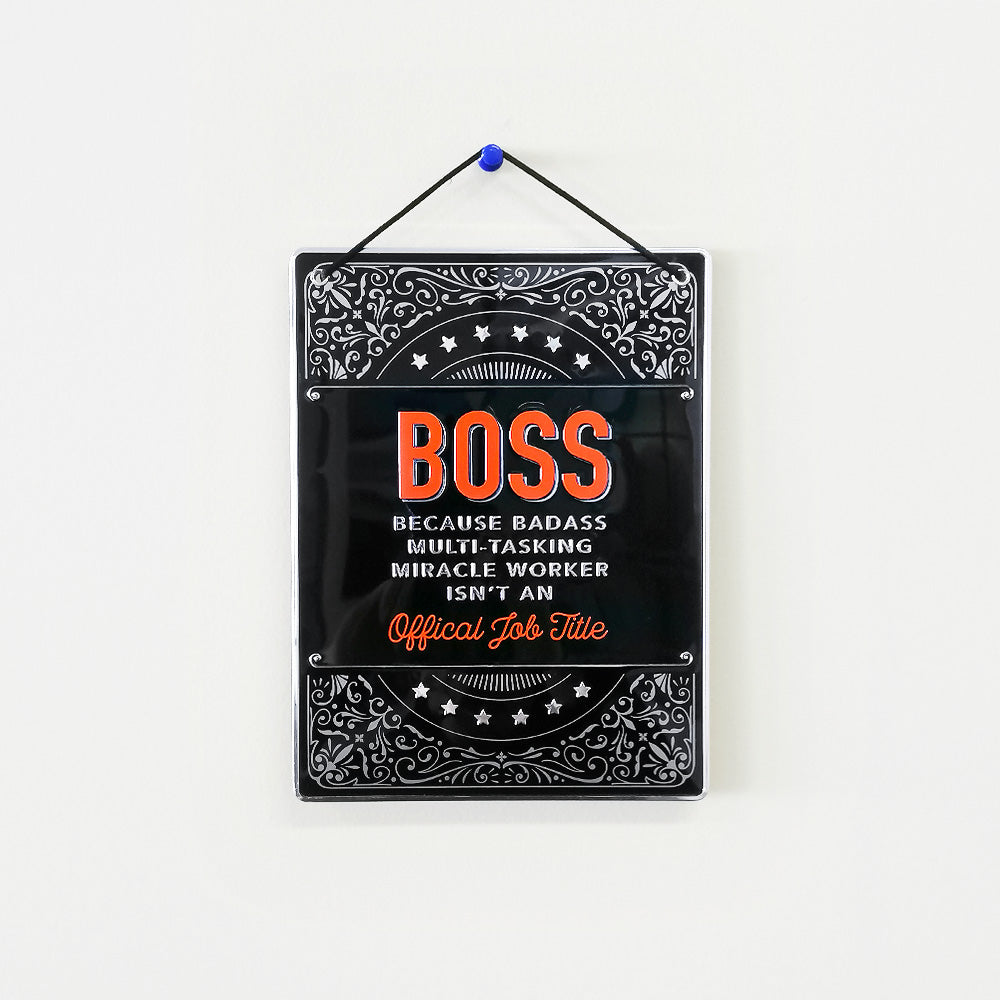 Badass Boss' Metal Man Cave Sign