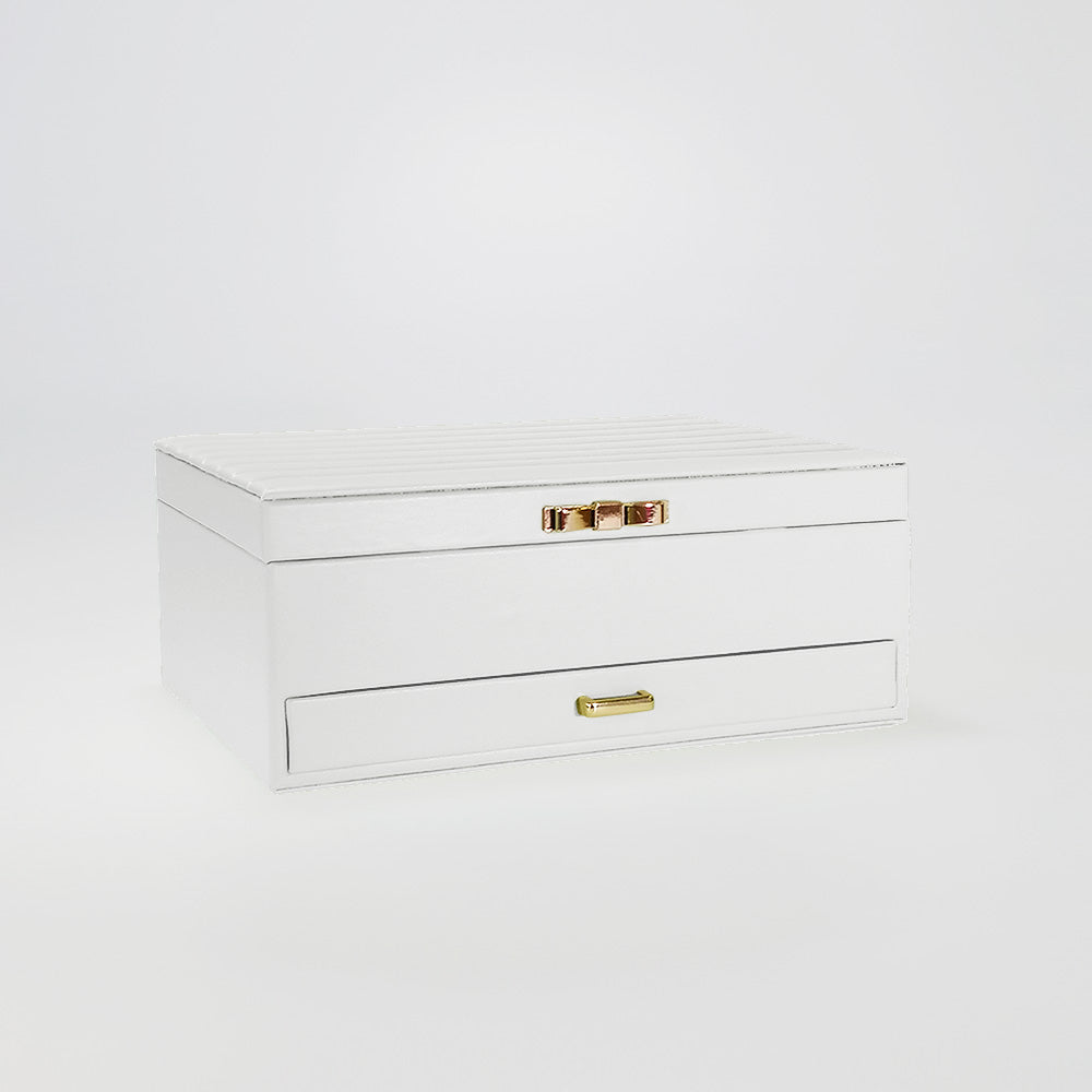 Two Tier With Gold Latches Jewellery Boxes