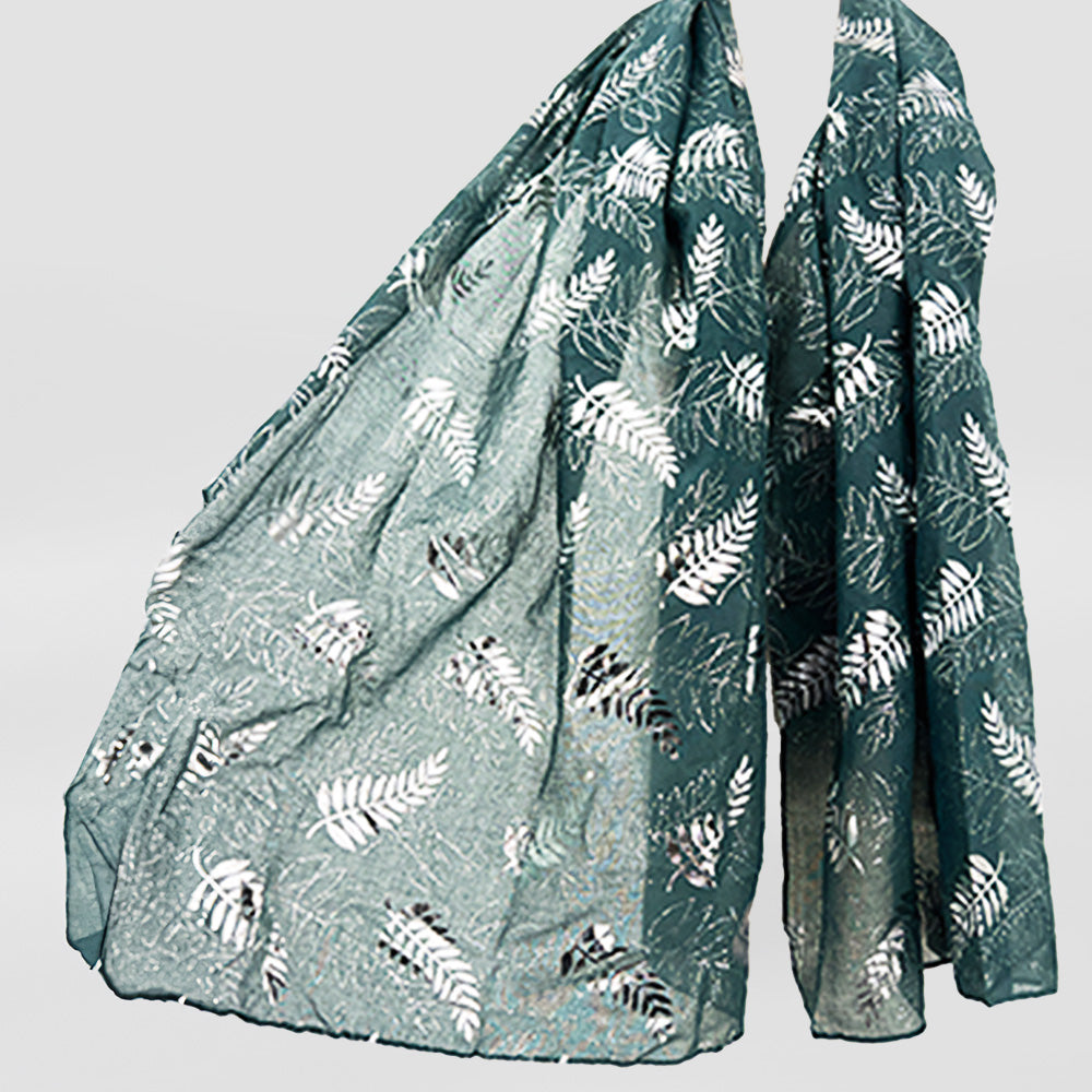 Scarves - 'Silver Fern Foil'