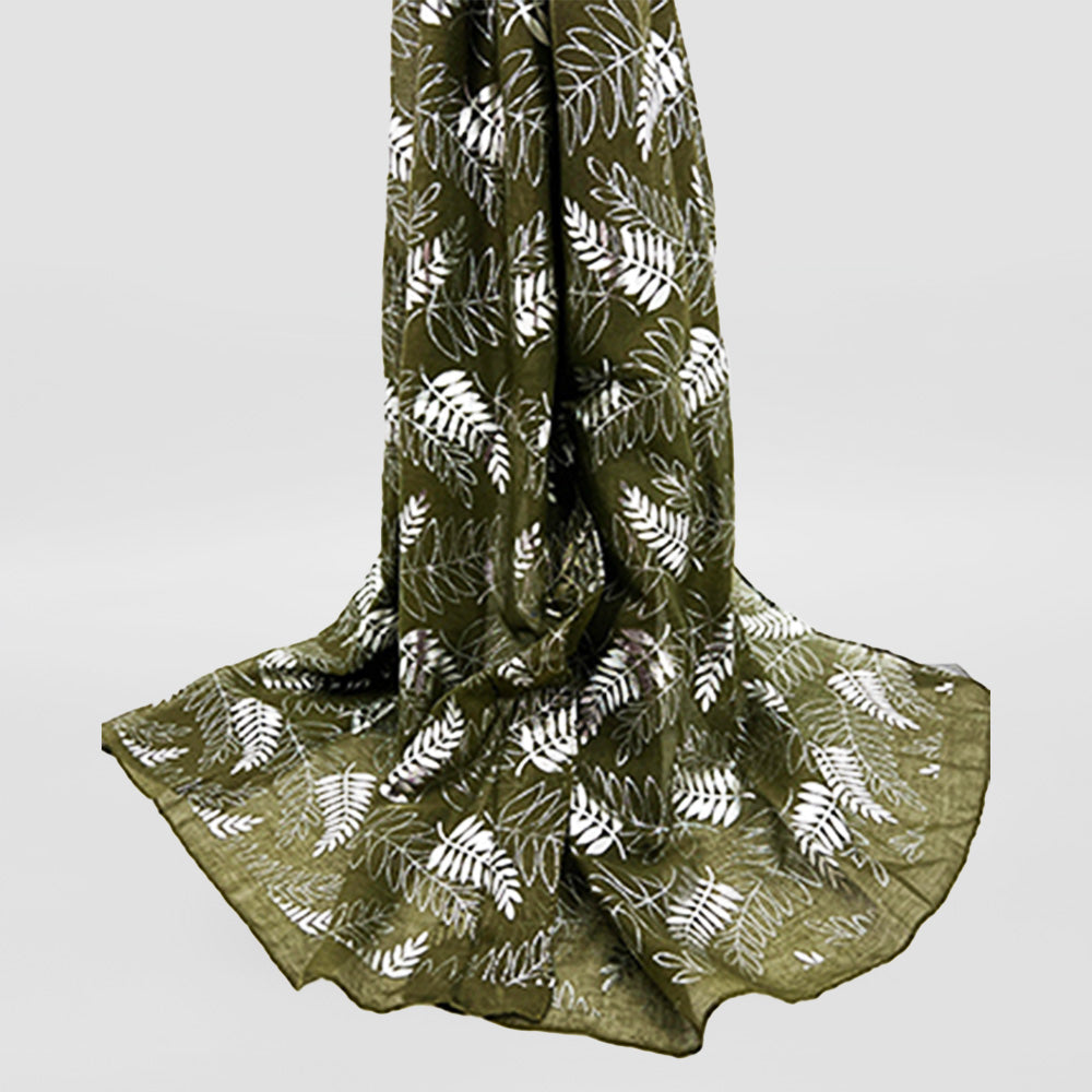 Scarves - 'Silver Fern Foil'