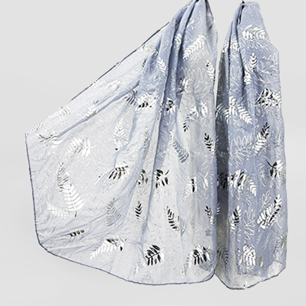 Scarves - 'Silver Fern Foil'