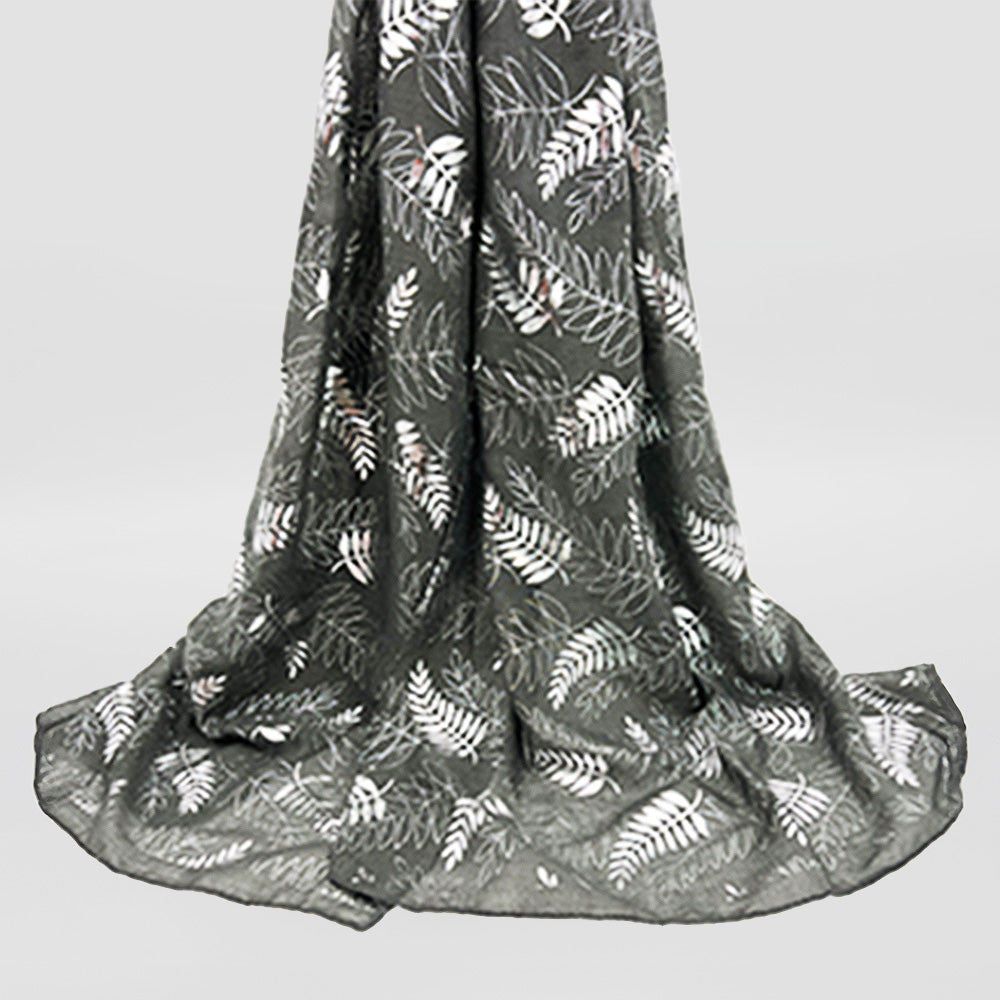 Scarves - 'Silver Fern Foil'
