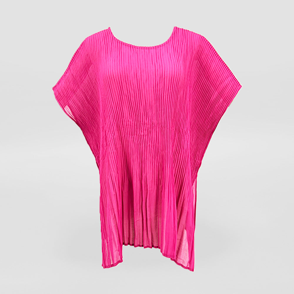Cerise Crinkle Summer Top