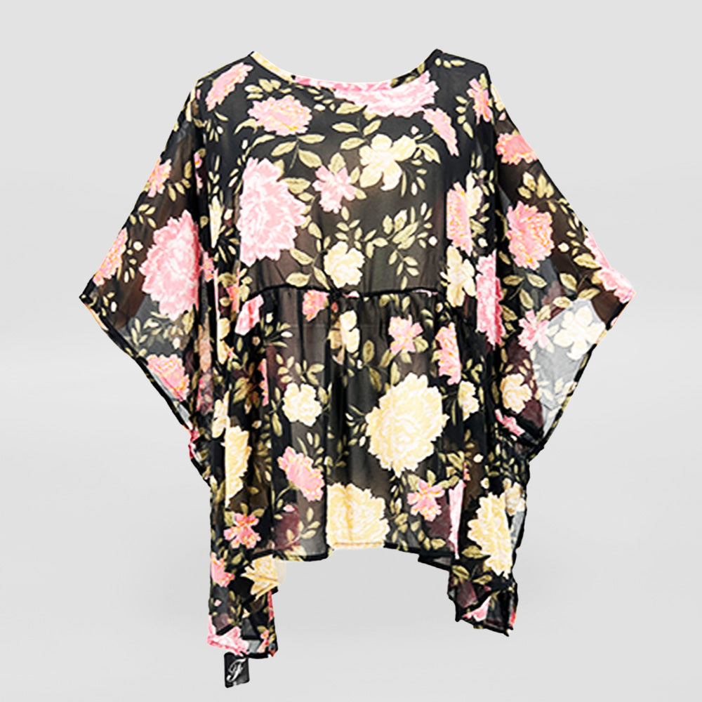 Black Lily Gathered Summer Top