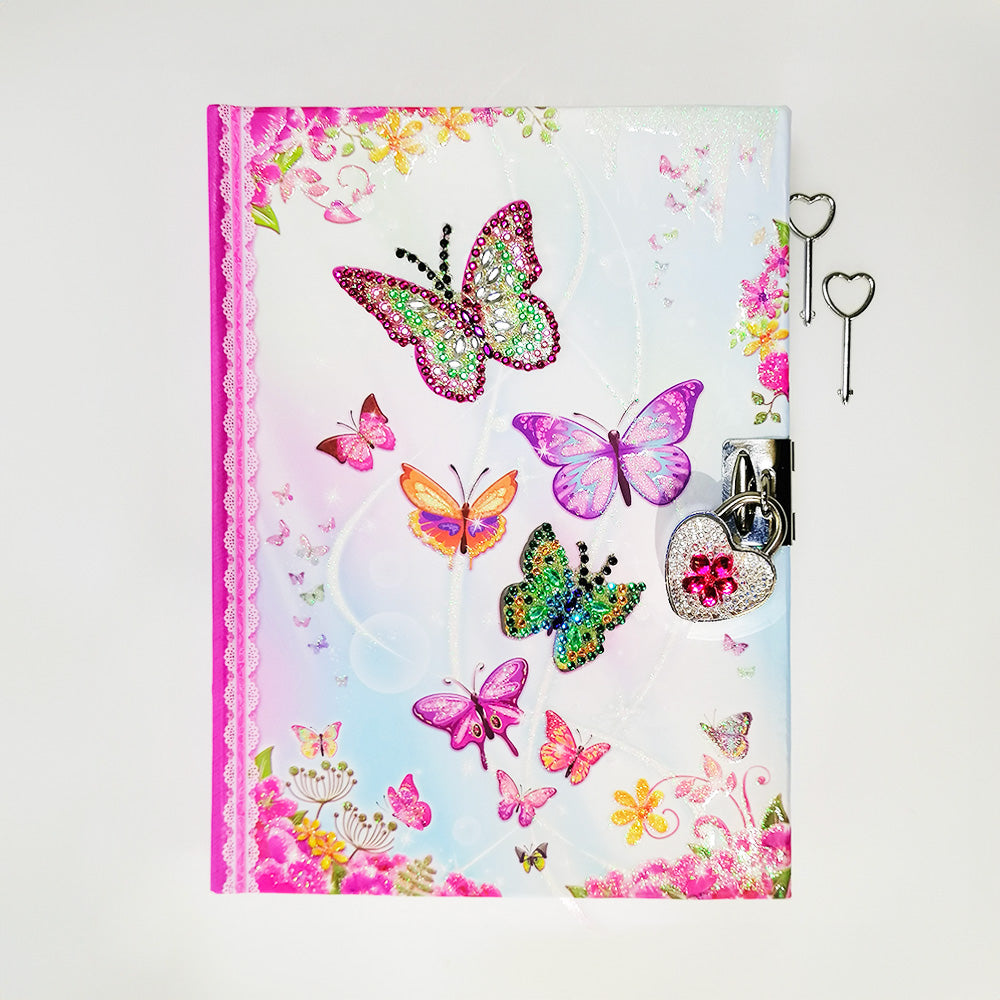 Kids 'Butterfly' Lockable Diary
