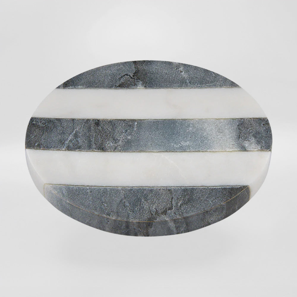 Round Striped Marble Coasters
