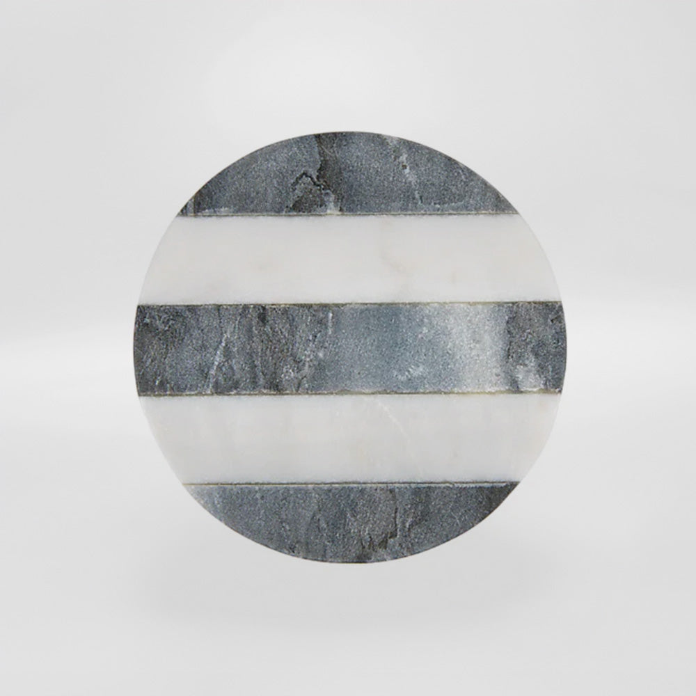 Round Striped Marble Coasters