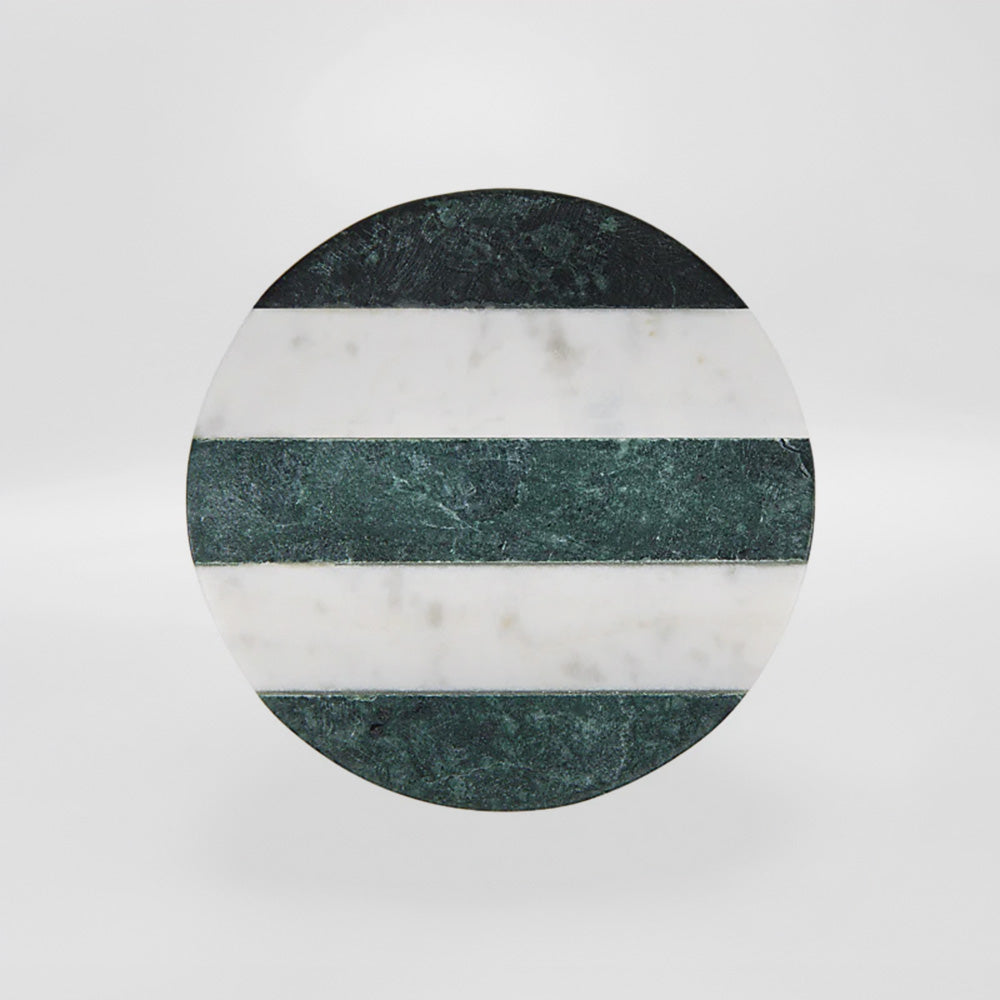Round Striped Marble Coasters