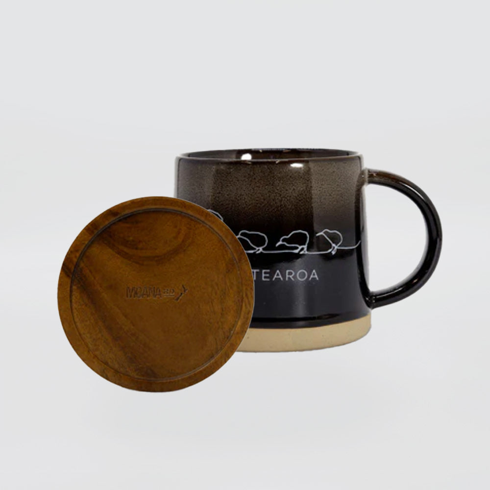 Glazed Ceramic Mug 'Kiwis'