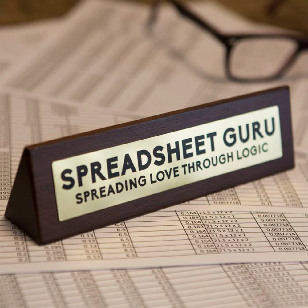 Spreadsheet Guru - Desk Sign