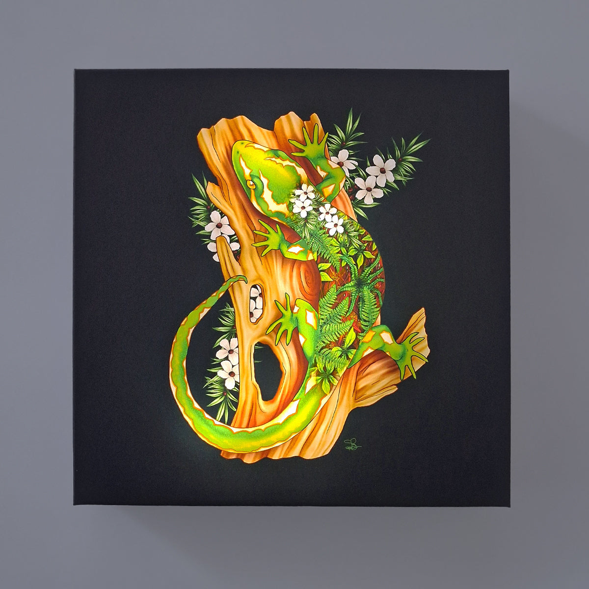 Sophie Blokker LED Print - Gecko