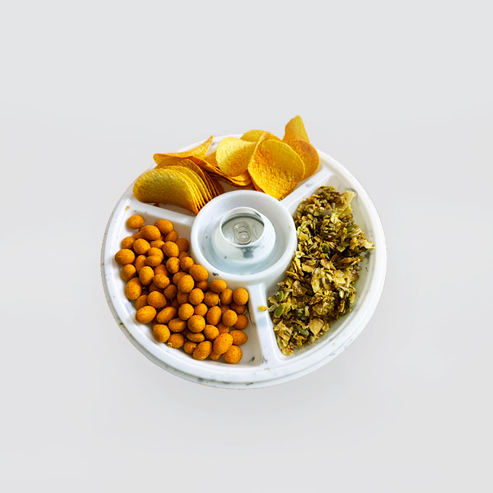Beer Holder Snack Plates - Set/4