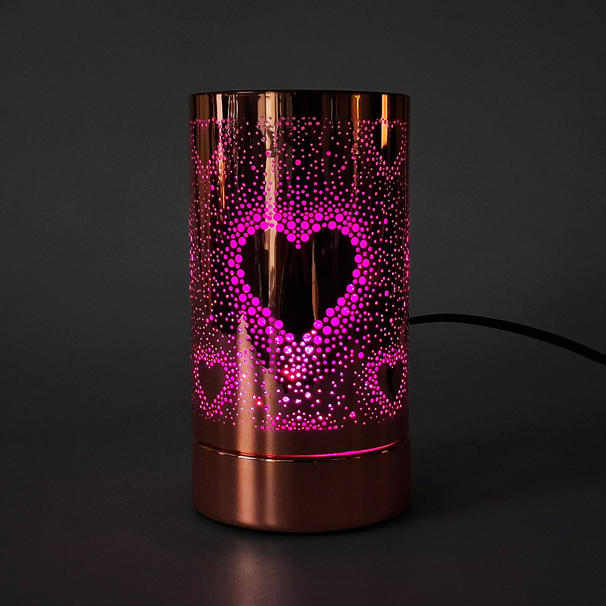 Scentchips Touch Lamp Warmer - 'Gold Heart W/ LED'