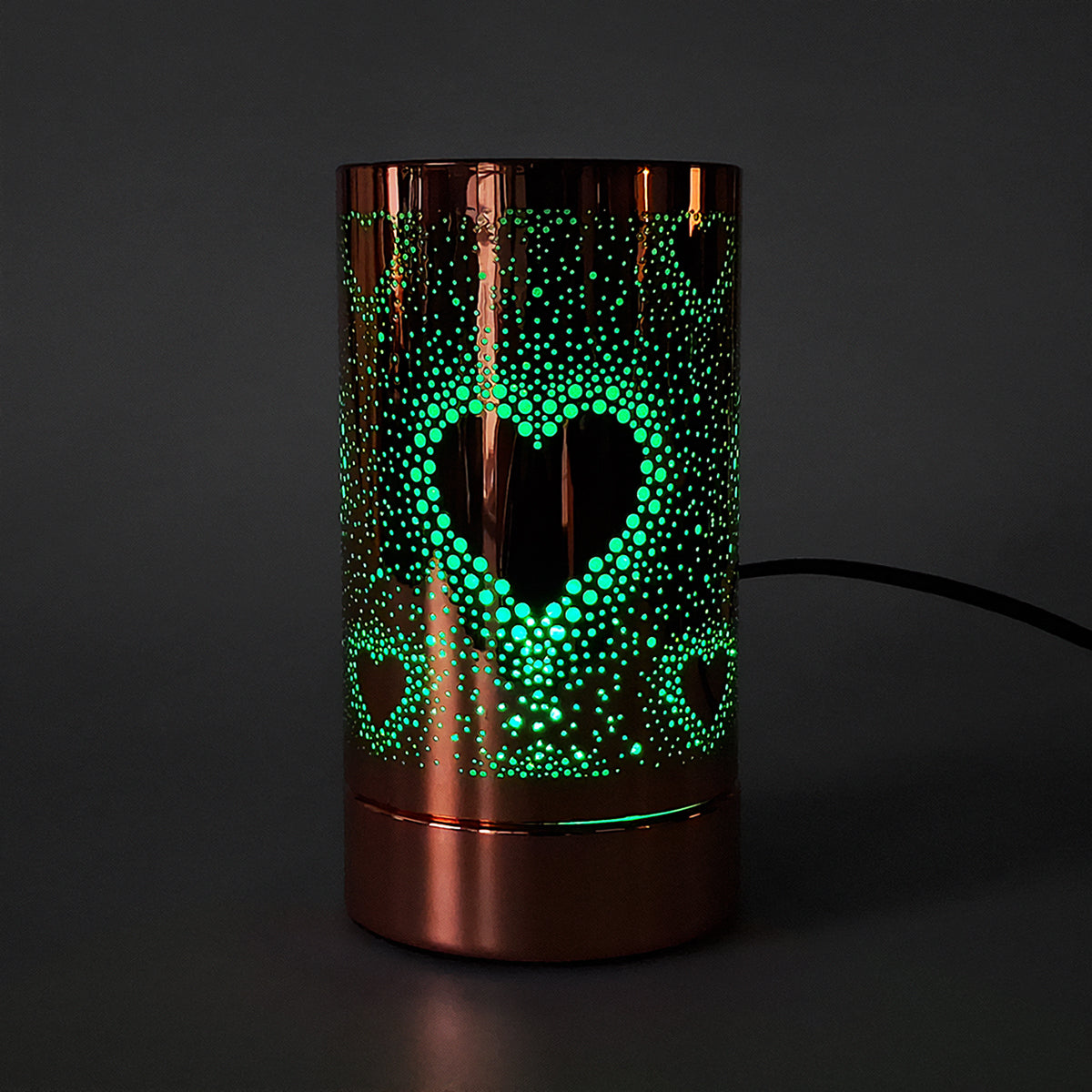 Scentchips Touch Lamp Warmer - 'Gold Heart W/ LED'