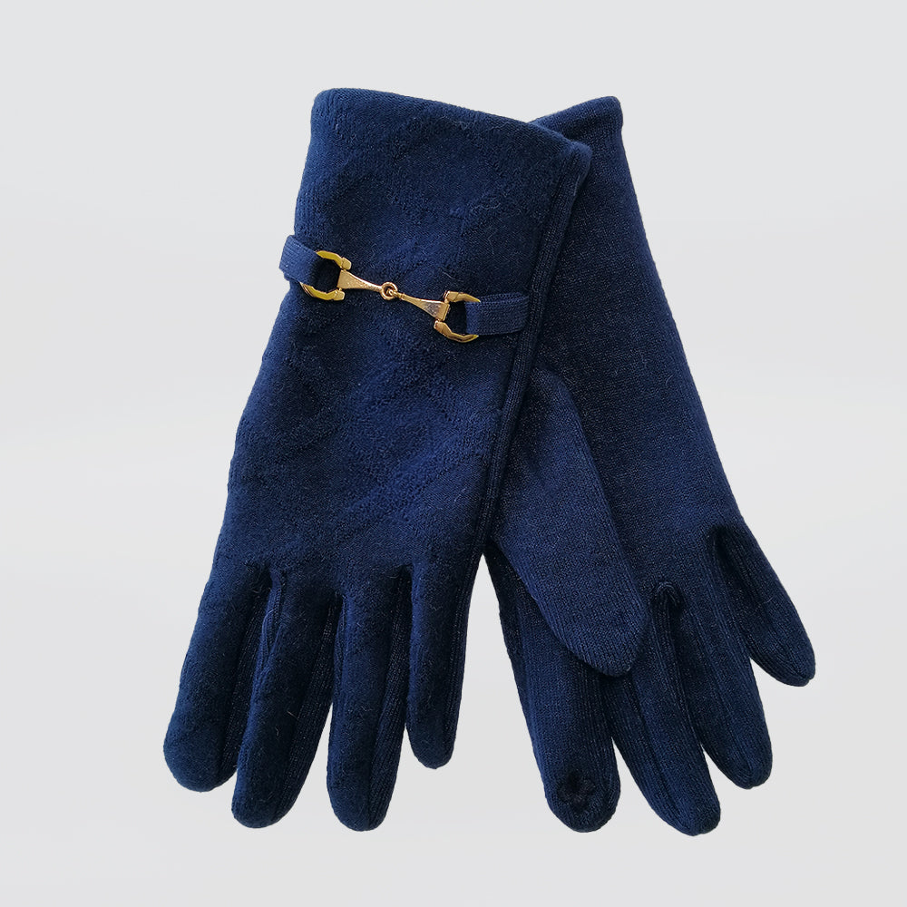 Blue 'Metal Trim' Gloves