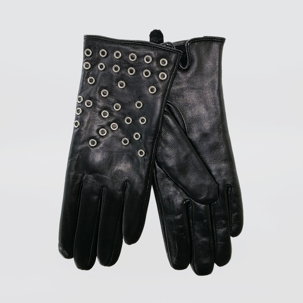 Small Leather Eyelet Gloves
