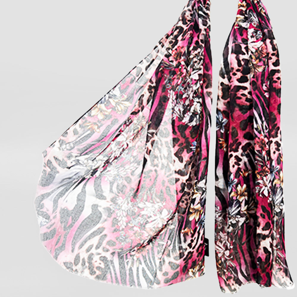 Scarf - 'Floral Animal Print'