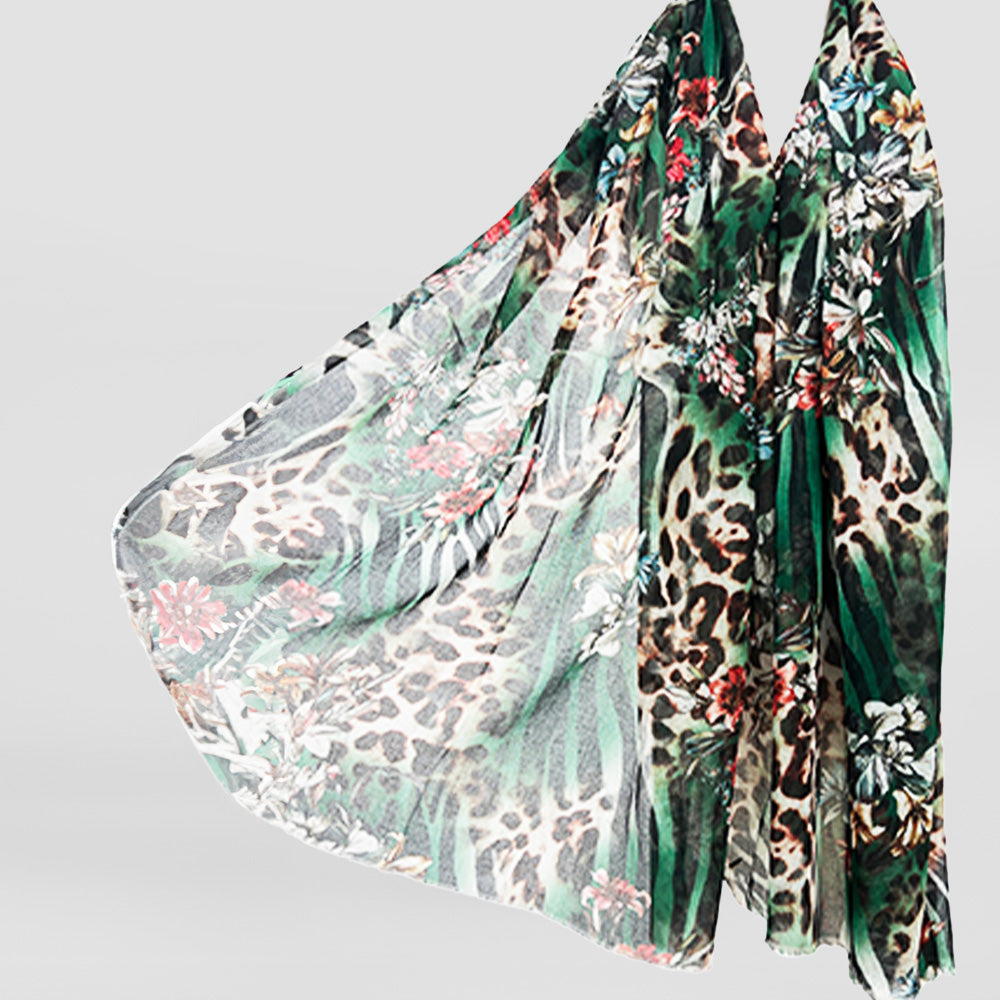 Scarf - 'Floral Animal Print'