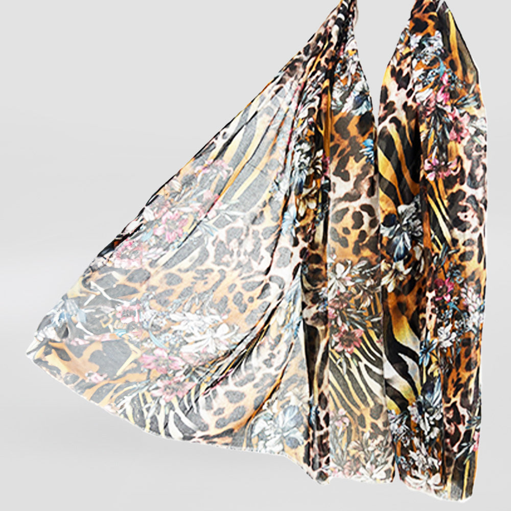 Scarf - 'Floral Animal Print'