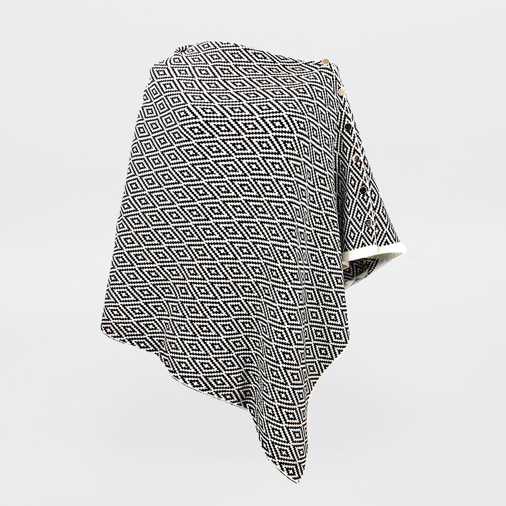 Chevron Ponchos With Buttons