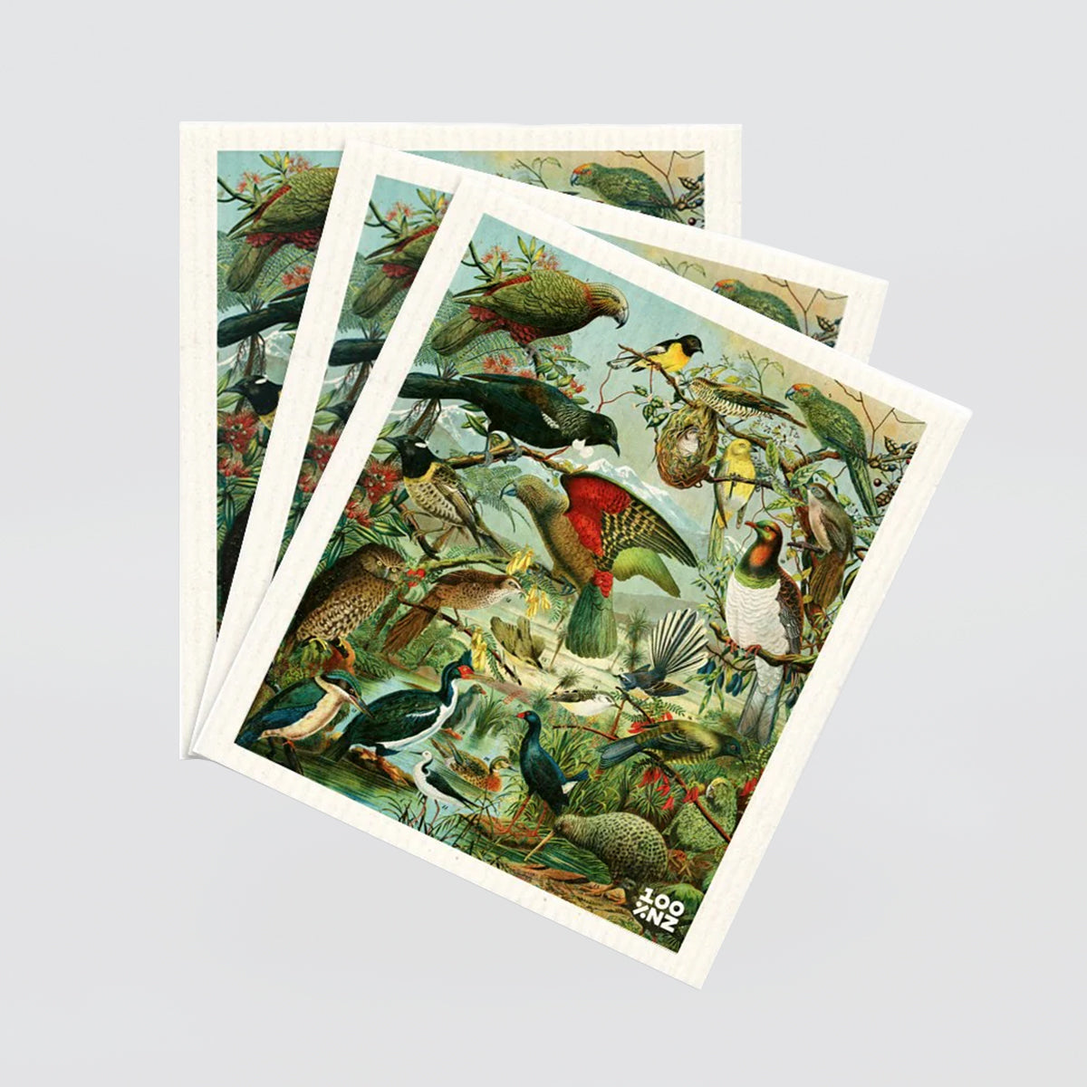 Native Birds Dish Cloths Set