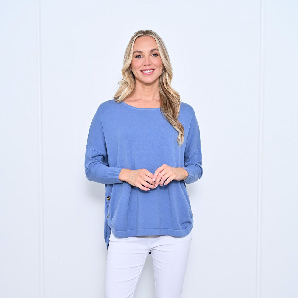 3 Button Knitted Top