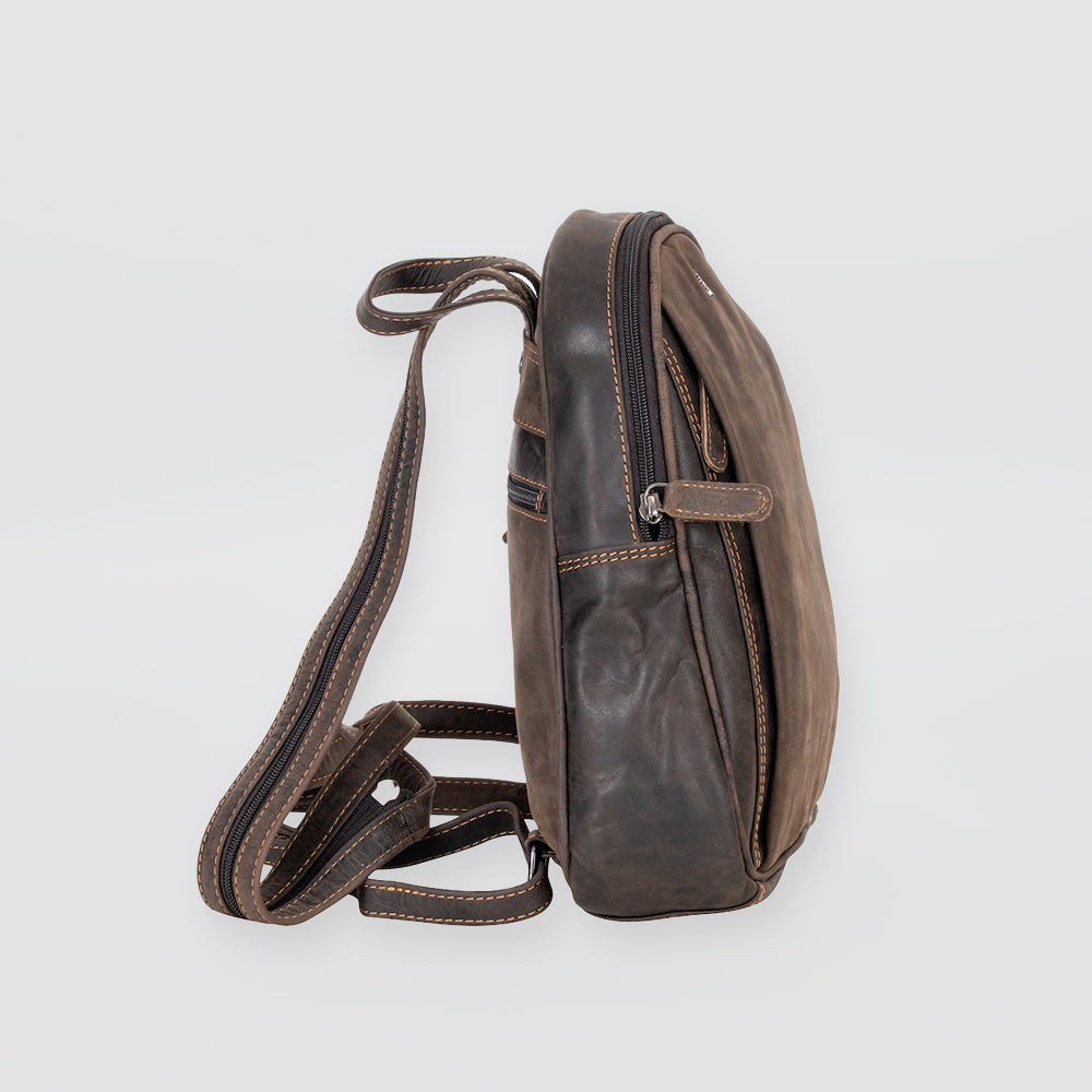 Brown 'Front Fold' Backpack