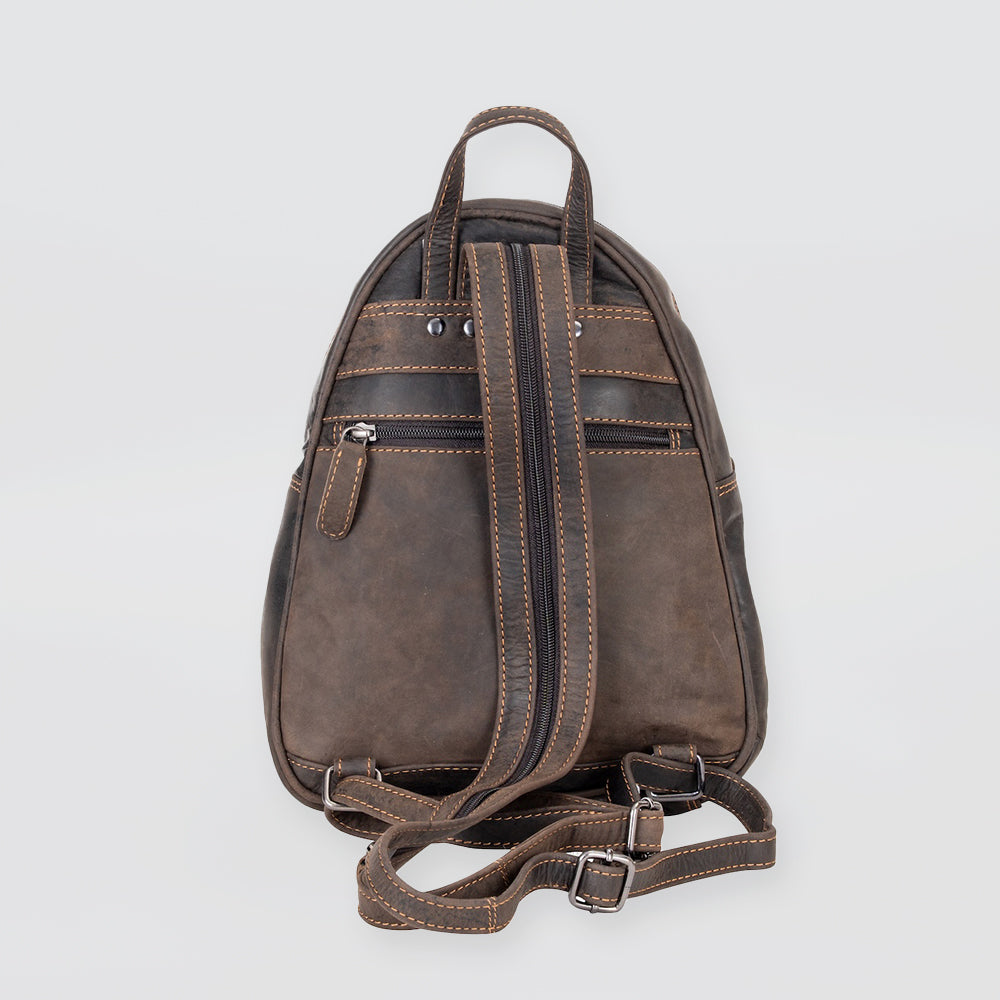 Brown 'Front Fold' Backpack
