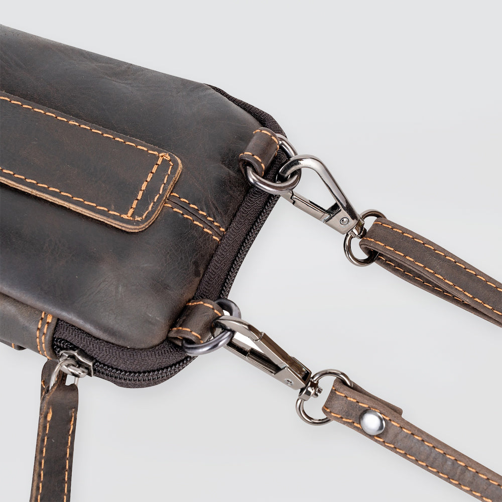 Brown Purse With Belt Loop