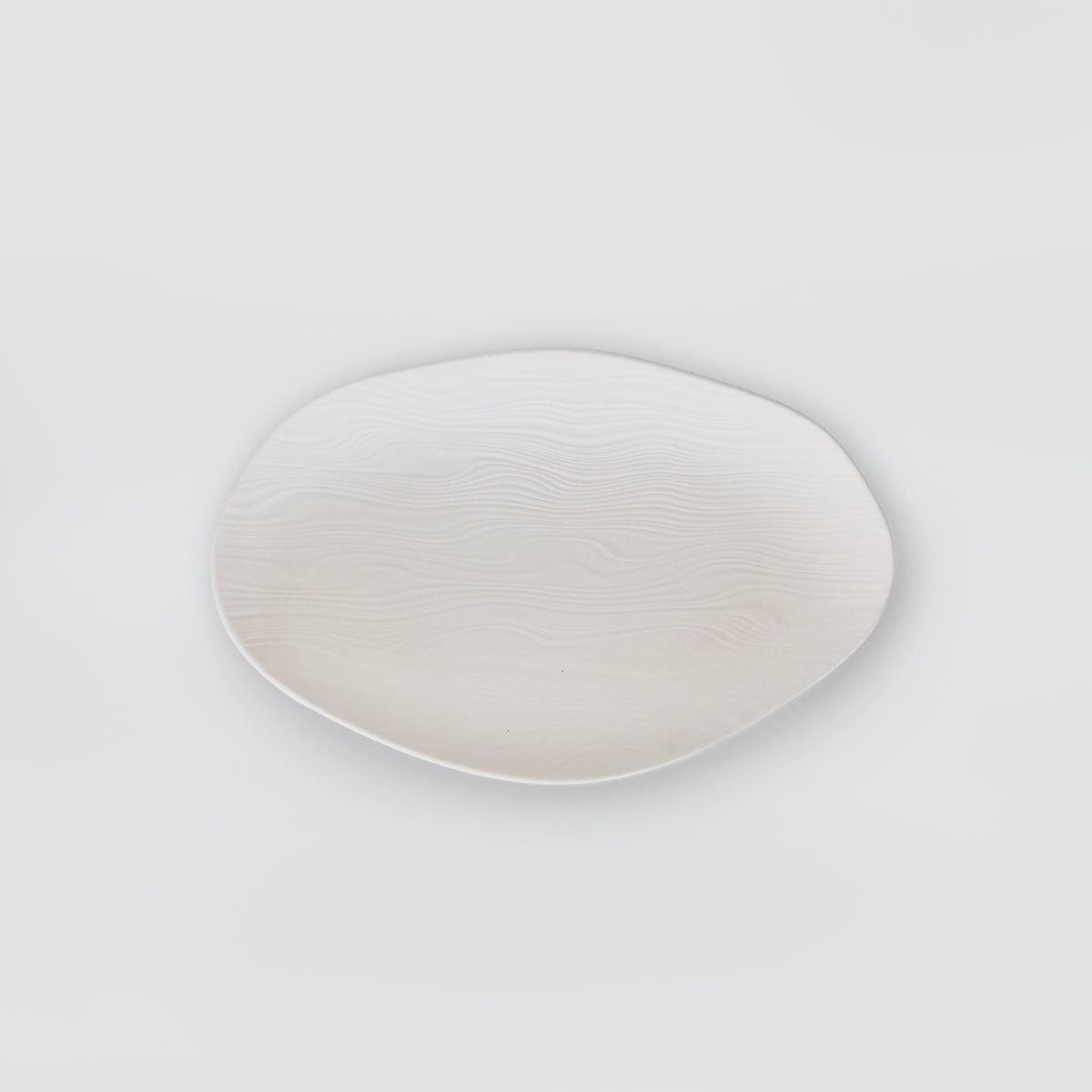 Ceramic White Oval Wavey Platter