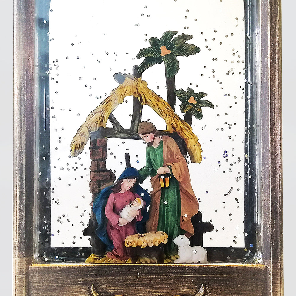 Christmas LED Nativity 'Snowglobe' Lantern