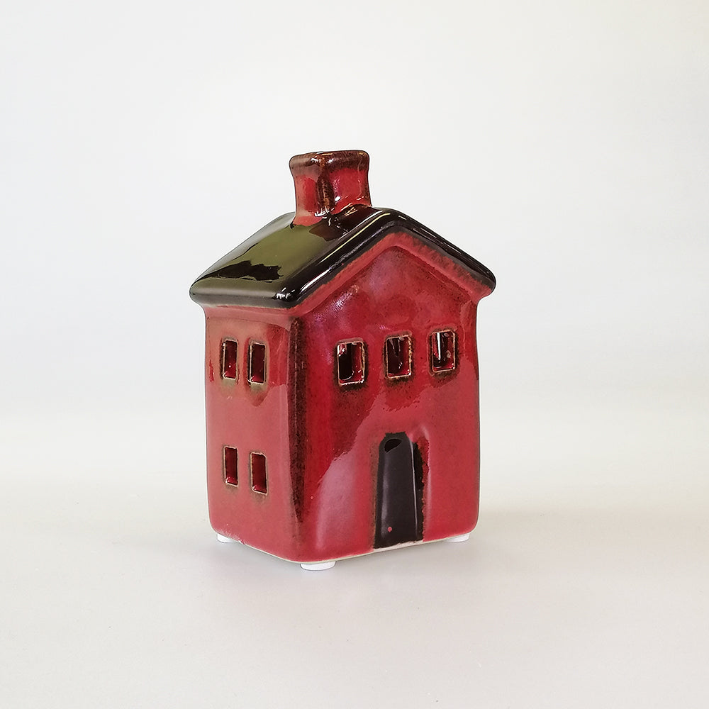 House Tealight Holder - Red
