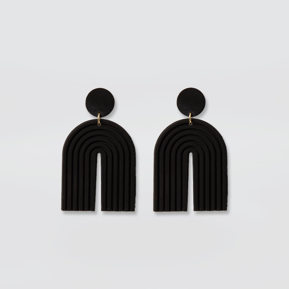 Black Arch Earrings
