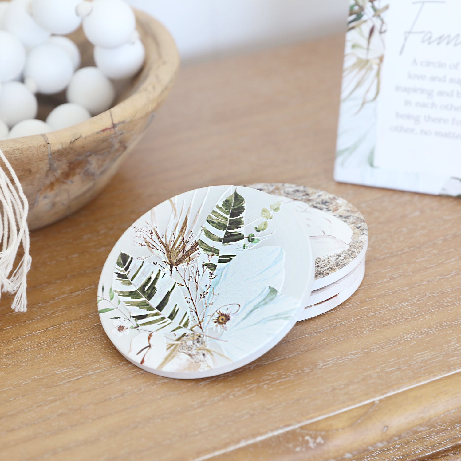 'Palm Cove' - Single Ceramic Coasters
