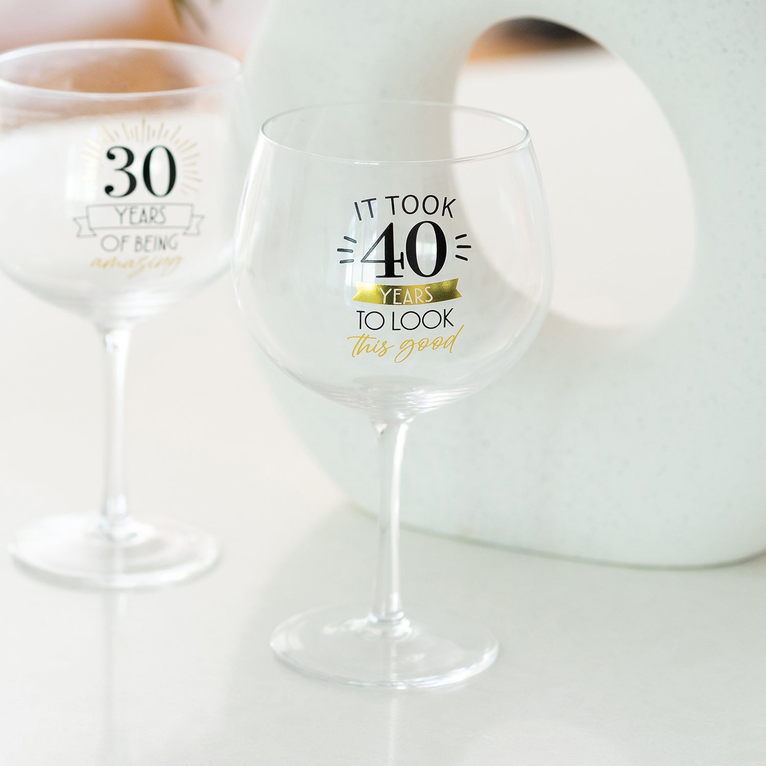 Wine 'Balloon' Glass - 40th