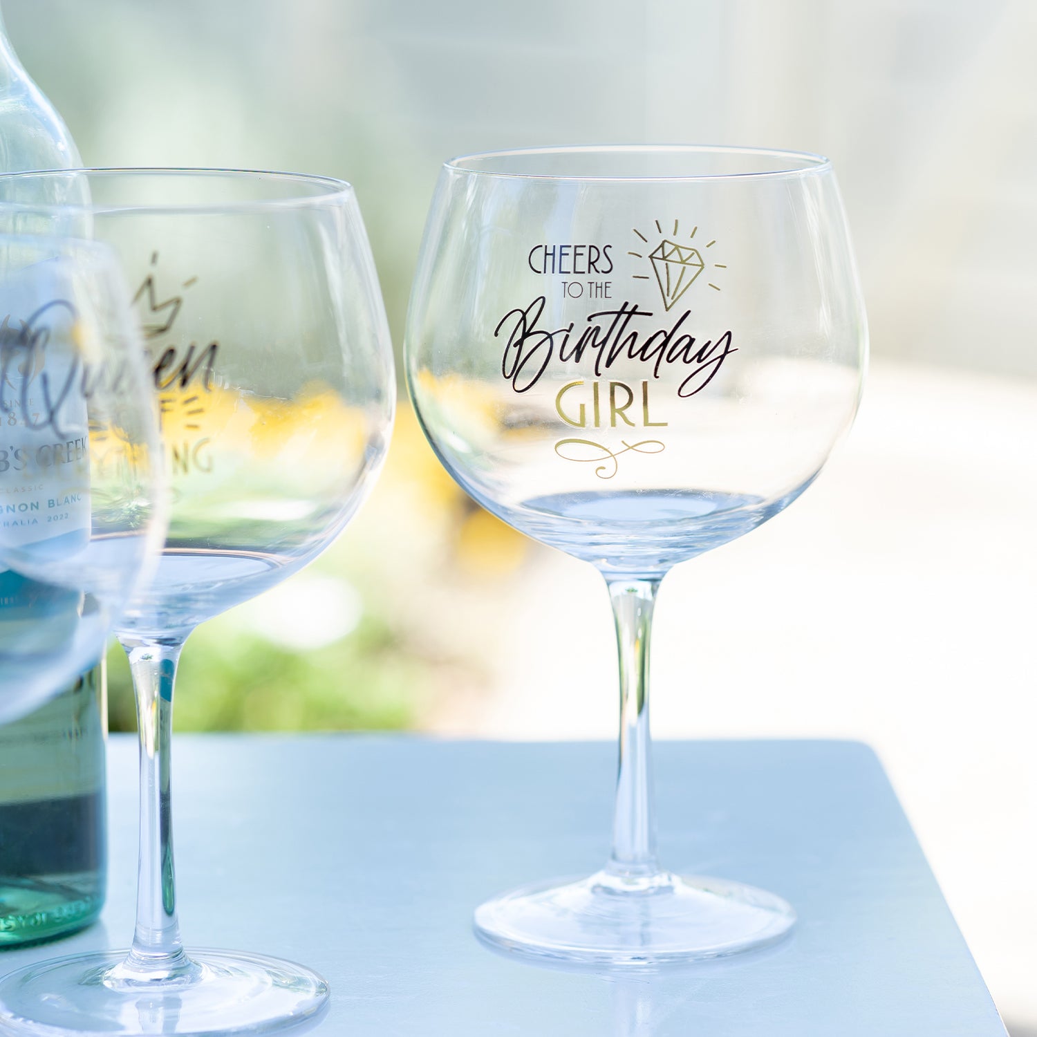 Wine 'Balloon' Glass - Birthday Girl